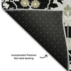 Piper Looms Mayfield Oriental AMF1009 Black Machine Washable Area Rug Backing Image