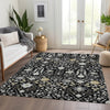 Piper Looms Mayfield Oriental AMF1009 Black Machine Washable Area Rug Lifestyle Image Feature
