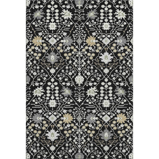 Piper Looms Mayfield Oriental AMF1009 Black Machine Washable Area Rug main image