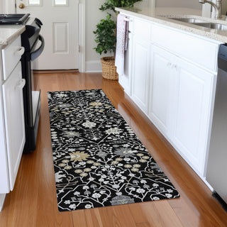 Piper Looms Mayfield Oriental AMF1009 Black Machine Washable Area Rug Runner Lifestyle Image Feature