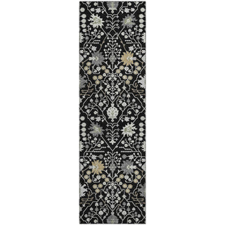 Piper Looms Mayfield Oriental AMF1009 Black Machine Washable Area Rug Runner Main Image