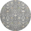 Piper Looms Mayfield Oriental AMF1009 Charcoal Machine Washable Area Rug Round Main Image