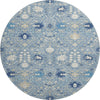 Piper Looms Mayfield Oriental AMF1009 Denim Machine Washable Area Rug Round Main Image