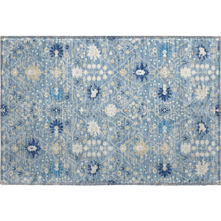 Piper Looms Mayfield Oriental AMF1009 Denim Machine Washable Area Rug Scatter Main Image