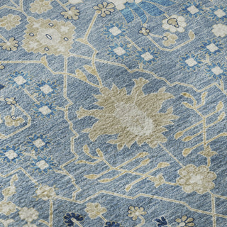 Piper Looms Mayfield Oriental AMF1009 Denim Machine Washable Area Rug Swatch Image