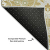 Piper Looms Mayfield Oriental AMF1009 Gold Machine Washable Area Rug Backing Image