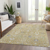 Piper Looms Mayfield Oriental AMF1009 Gold Machine Washable Area Rug Lifestyle Image Feature