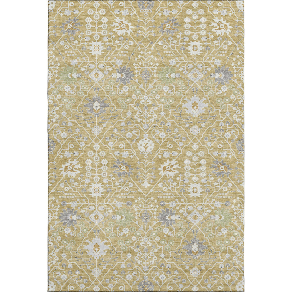 Piper Looms Mayfield Oriental AMF1009 Gold Machine Washable Area Rug main image