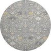 Piper Looms Mayfield Oriental AMF1009 Gray Machine Washable Area Rug Round Main Image