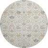 Piper Looms Mayfield Oriental AMF1009 Ivory Machine Washable Area Rug Round Main Image