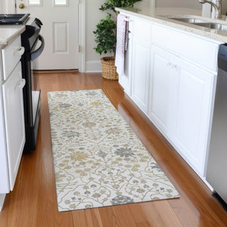 Piper Looms Mayfield Oriental AMF1009 Ivory Machine Washable Area Rug Runner Lifestyle Image Feature