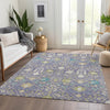 Piper Looms Mayfield Oriental AMF1009 Lavender Machine Washable Area Rug Lifestyle Image Feature