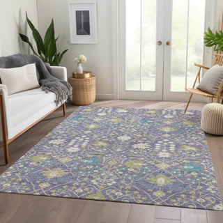 Piper Looms Mayfield Oriental AMF1009 Lavender Machine Washable Area Rug Lifestyle Image Feature