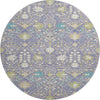 Piper Looms Mayfield Oriental AMF1009 Lavender Machine Washable Area Rug Round Main Image