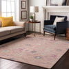 Piper Looms Mayfield Oriental AMF1009 Pink Machine Washable Area Rug Lifestyle Image Feature