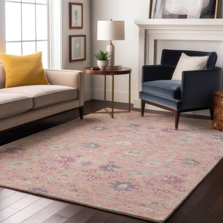 Piper Looms Mayfield Oriental AMF1009 Pink Machine Washable Area Rug Lifestyle Image Feature