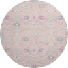 Piper Looms Mayfield Oriental AMF1009 Pink Machine Washable Area Rug Round Main Image