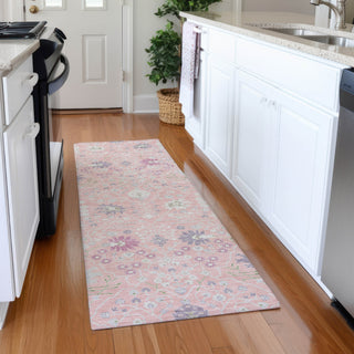Piper Looms Mayfield Oriental AMF1009 Pink Machine Washable Area Rug Runner Lifestyle Image Feature