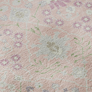 Piper Looms Mayfield Oriental AMF1009 Pink Machine Washable Area Rug Swatch Image