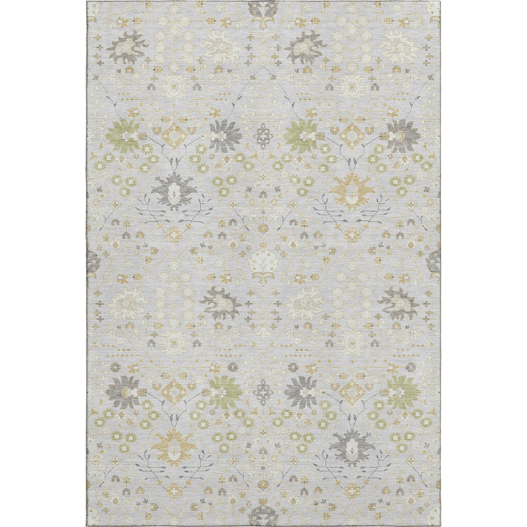 Piper Looms Mayfield Oriental AMF1009 Silver Machine Washable Area Rug main image