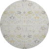 Piper Looms Mayfield Oriental AMF1009 Silver Machine Washable Area Rug Round Main Image