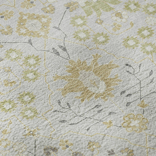 Piper Looms Mayfield Oriental AMF1009 Silver Machine Washable Area Rug Swatch Image
