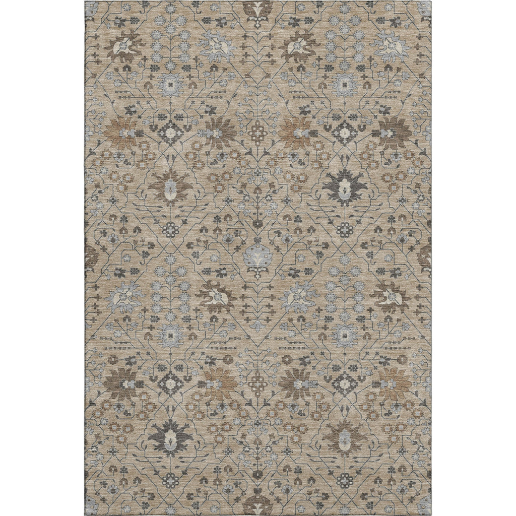 Piper Looms Mayfield Oriental AMF1009 Taupe Machine Washable Area Rug main image