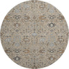 Piper Looms Mayfield Oriental AMF1009 Taupe Machine Washable Area Rug Round Main Image