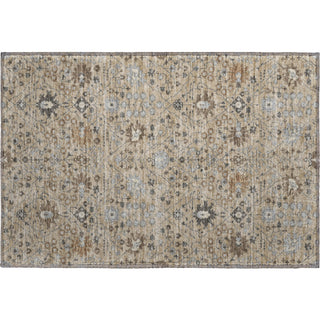 Piper Looms Mayfield Oriental AMF1009 Taupe Machine Washable Area Rug Scatter Main Image
