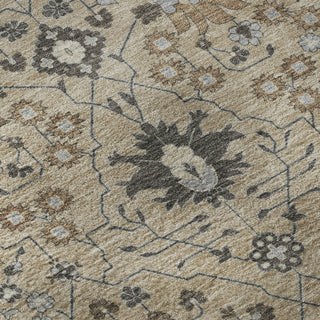 Piper Looms Mayfield Oriental AMF1009 Taupe Machine Washable Area Rug Swatch Image