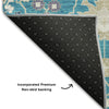 Piper Looms Mayfield Oriental AMF1009 Teal Machine Washable Area Rug Backing Image
