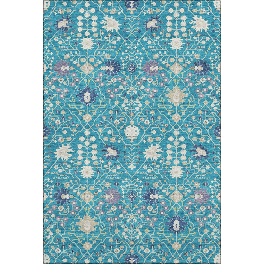 Piper Looms Mayfield Oriental AMF1009 Teal Machine Washable Area Rug main image