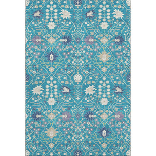 Piper Looms Mayfield Oriental AMF1009 Teal Machine Washable Area Rug main image