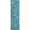 Piper Looms Mayfield Oriental AMF1009 Teal Machine Washable Area Rug Runner Main Image
