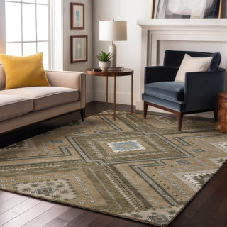 Piper Looms Mayfield Tribal AMF1010 Beige Machine Washable Area Rug Lifestyle Image Feature
