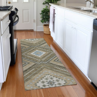 Piper Looms Mayfield Tribal AMF1010 Beige Machine Washable Area Rug Runner Lifestyle Image Feature