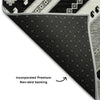 Piper Looms Mayfield Tribal AMF1010 Black Machine Washable Area Rug Backing Image