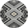 Piper Looms Mayfield Tribal AMF1010 Black Machine Washable Area Rug Round Main Image