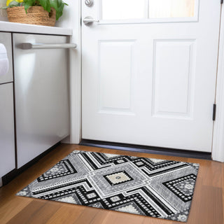 Piper Looms Mayfield Tribal AMF1010 Black Machine Washable Area Rug Scatter Lifestyle Image Feature