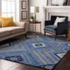 Piper Looms Mayfield Tribal AMF1010 Blue Machine Washable Area Rug Lifestyle Image Feature