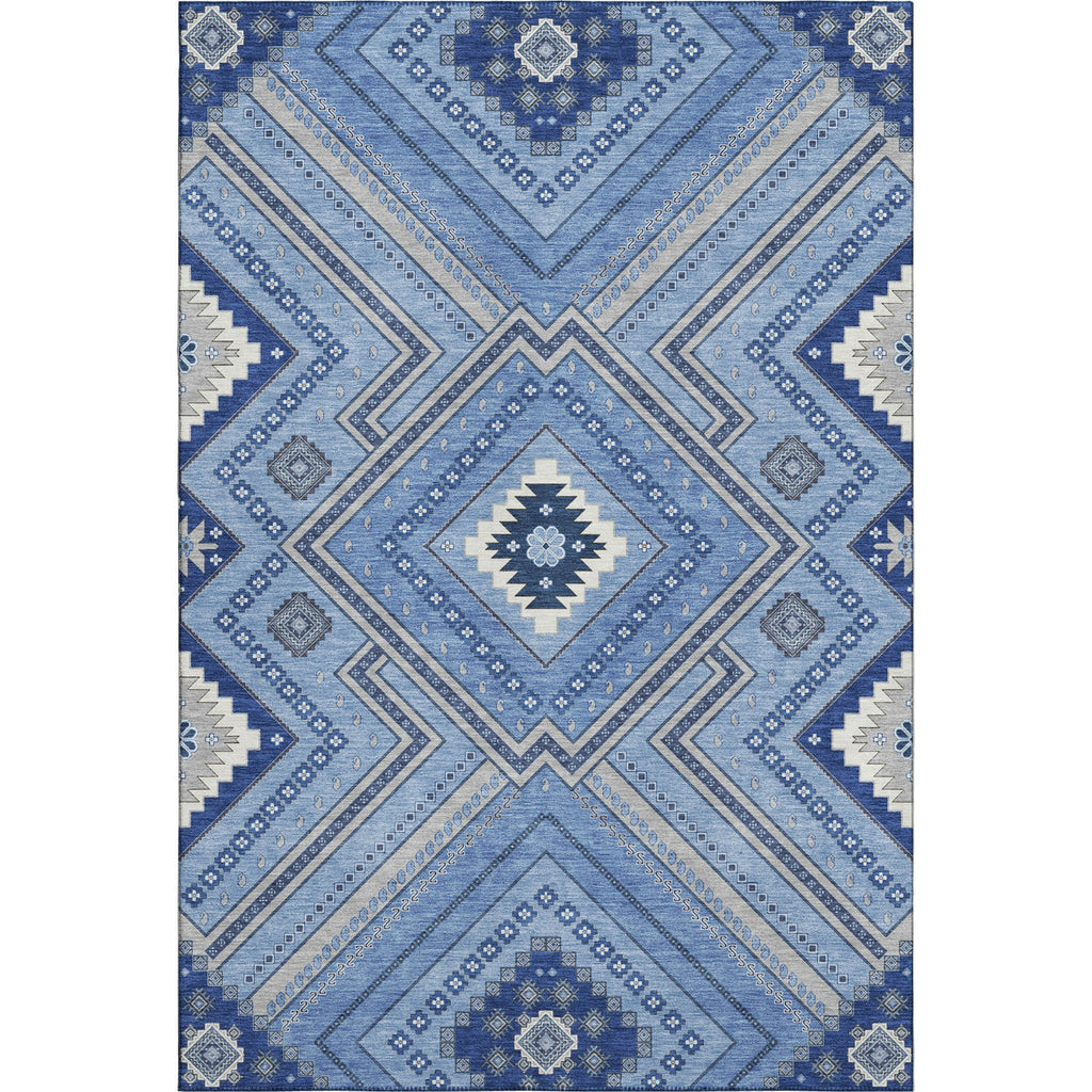 Piper Looms Mayfield Tribal AMF1010 Blue Machine Washable Area Rug main image