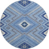 Piper Looms Mayfield Tribal AMF1010 Blue Machine Washable Area Rug Round Main Image