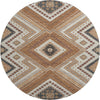 Piper Looms Mayfield Tribal AMF1010 Copper Machine Washable Area Rug Round Main Image
