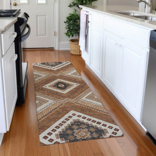 Piper Looms Mayfield Tribal AMF1010 Copper Machine Washable Area Rug Runner Lifestyle Image Feature