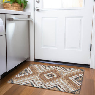Piper Looms Mayfield Tribal AMF1010 Copper Machine Washable Area Rug Scatter Lifestyle Image Feature