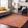 Piper Looms Mayfield Tribal AMF1010 Coral Machine Washable Area Rug Lifestyle Image Feature