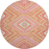 Piper Looms Mayfield Tribal AMF1010 Coral Machine Washable Area Rug Round Main Image