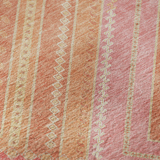 Piper Looms Mayfield Tribal AMF1010 Coral Machine Washable Area Rug Swatch Image