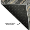 Piper Looms Mayfield Tribal AMF1010 Gray Machine Washable Area Rug Backing Image