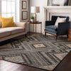 Piper Looms Mayfield Tribal AMF1010 Gray Machine Washable Area Rug Lifestyle Image Feature